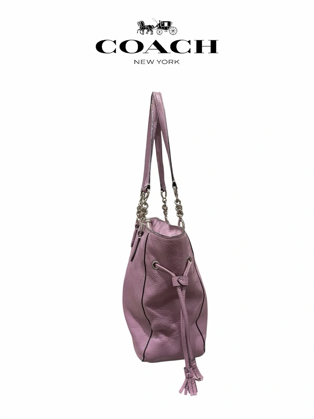 Coach Leather Jasmine and Silver Elle Chain Tote F72650